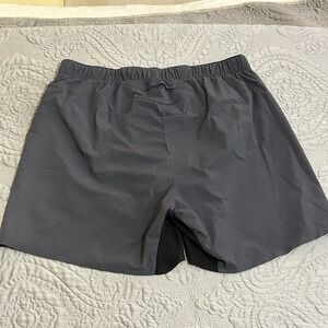 Isaora Mens MEDIUM BlackRelaxed Lined Performance Stretch Running Shorts 5"
